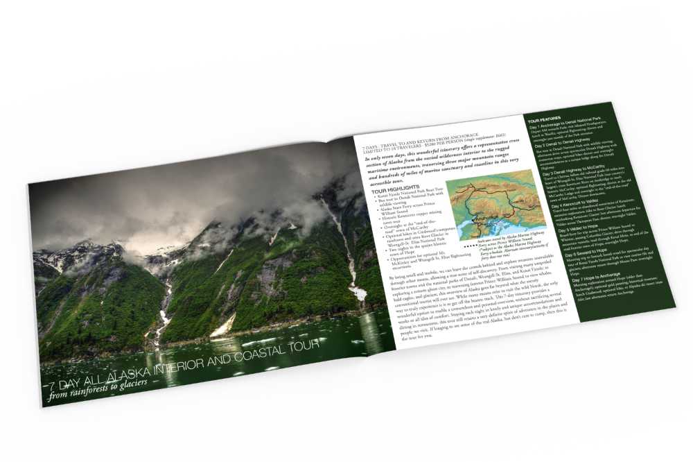 Adventure Alaska Tours Brochure Spread 1
