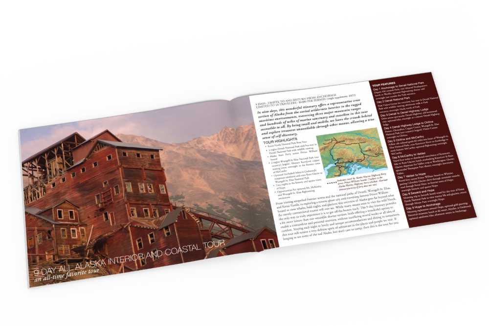 Adventure Alaska Tours Brochure Spread 2